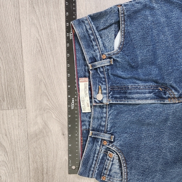 Levis‎ 550 Blue Jeans 12 Relaxed Tapered Vintage Thick Solid Fabric Casual Comfy - Picture 5 of 10
